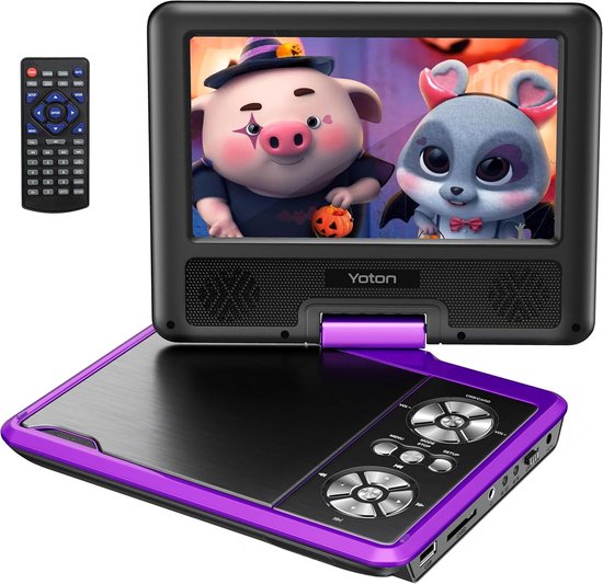 Draagbare DVD Speler - Auto Entertainment - Films Kijken - Draaibaar HD Scherm - 95 Inch - Zwart