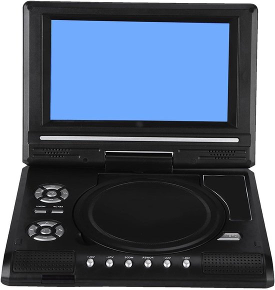 Draagbare DVD-speler - Auto TV - Films Kijken - Ingebouwde Kaartlezer - 7 Inch Scherm - Zwart
