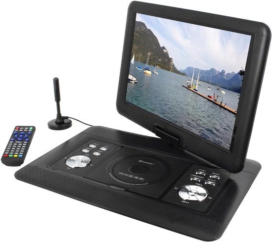 Draagbare DVD-speler - Films kijken - Onderweg entertainment - Ingebouwde spelconsole - 154 inch scherm - Zwart