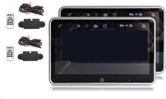 Draagbare DVD-speler - Hoofdsteunmonitor Videoscherm - Reizen Auto Entertainment - Ultradun 10 inch Scherm - 10.1 inch - Zwart