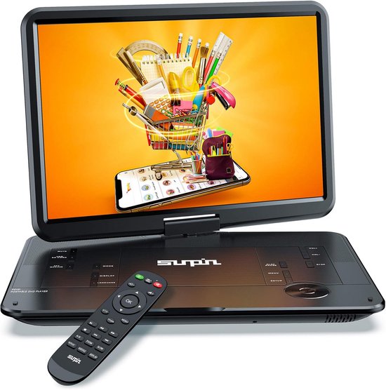 Draagbare DVD-speler met 17.9 inch HD Draaischerm en Oplaadbare Batterij