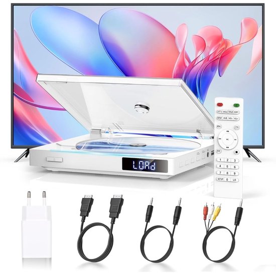 Draagbare DVD Speler met Scherm - DVD Speler met HDMI Input - voor Laptop