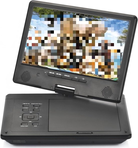 Draagbare DVD Speler - Mobiele CD Speler - Films Kijken Onderweg - Ingebouwde Bluetooth - 10.1 inch Scherm - Zwart