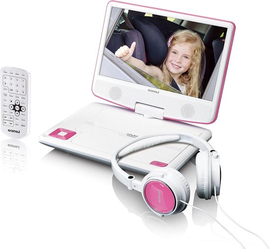 Draagbare DVD-speler - Mobiele Mediaspeler - Reizen en Entertainment - 9 inch Draaibaar Scherm - 174 x 222 cm