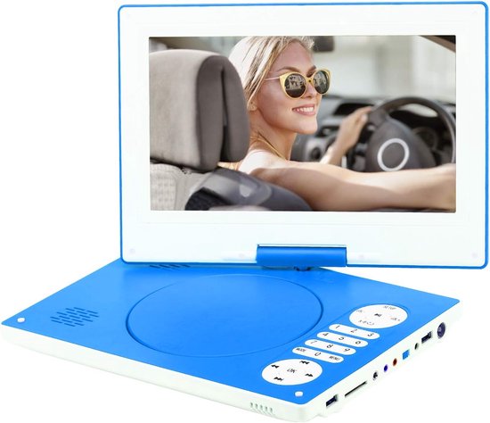 Draagbare DVD speler - Portable DVD speler - Met USB en Accu - Voor in Auto - Filmmonitor