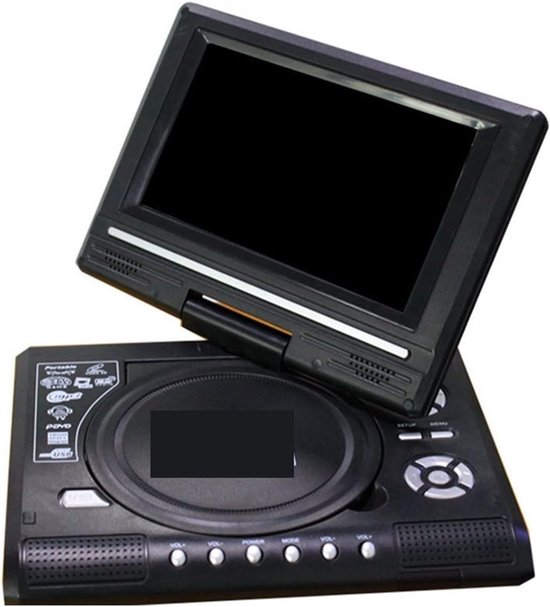Draagbare DVD Speler - Reis DVD Speler - Films Kijken - 270 graden Rotatiescherm - 800 Gram - One Color