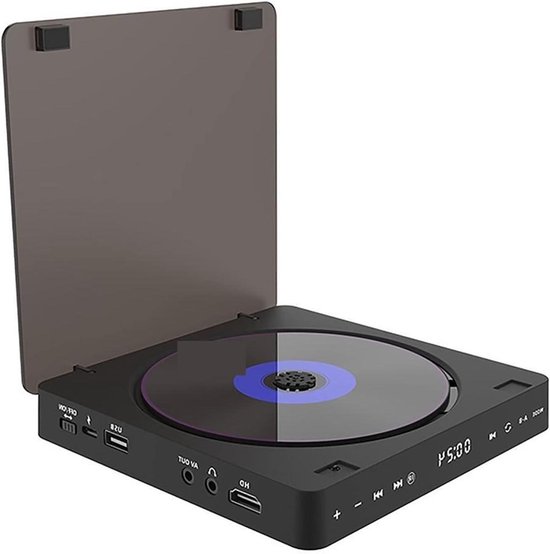 Draagbare DVD-speler - Videospeler CD - Thuis Entertainment - HD 1080P Resolutie - 15 cm - Zwart