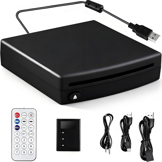 Draagbare Externe CD/DVD Speler met USB en AUX voor Auto, Laptop en TV
