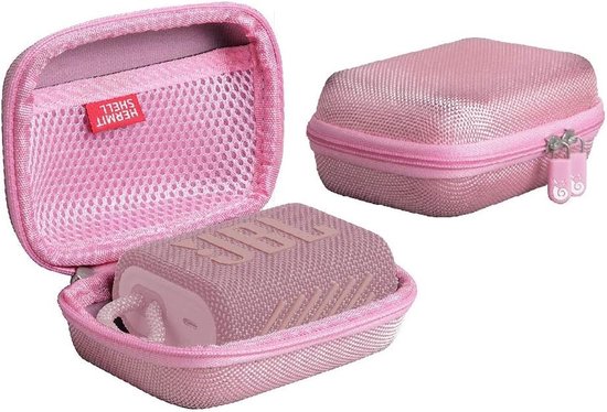 Draagbare Hard EVA Reiskoffer voor JBL GO 4 en GO 3 Bluetooth Speaker - Bescherming, Compact en Lichtgewicht (Roze)