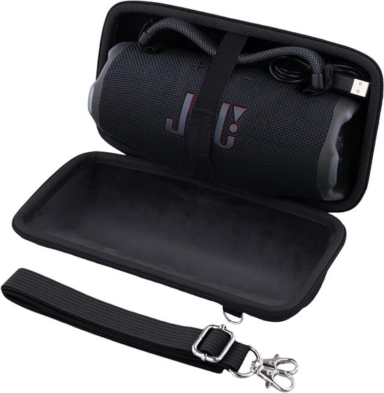 Draagbare Hardcase voor Bluetooth Speaker met Schouderriem, Geschikt voor JBL Charge 6/5/4, Zwart, Bescherming, Reisaccessoire, Duurzaam