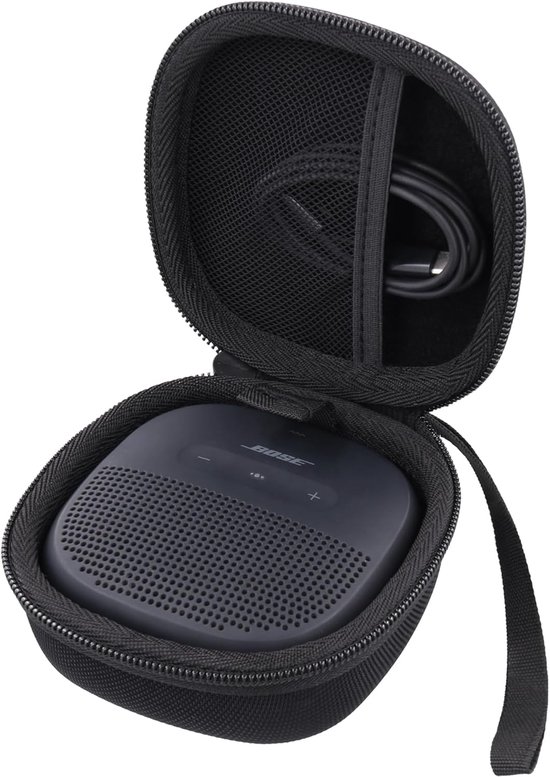 Draagbare harde hoes voor Bose SoundLink Micro Bluetooth speaker, alleen hoes, zwart