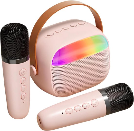 Draagbare Kinder Karaoke Microfoon, Auto Karaoke Accessoires Schattig voor Tiener Meisjes, Draagbaar Microfoon en Luidspreker Systeem Apparatuur van Merkloos