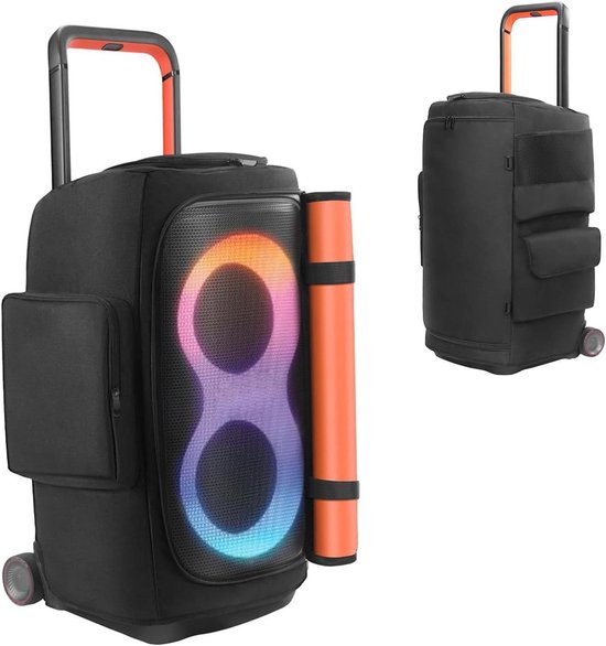 Draagbare luidspreker draagtas compatibel met JBL PARTYBOX 520, outdoor party speaker reizen draagtas opbergtas met meerdere vakken voor microfoon, oplader, kabel en accessoires