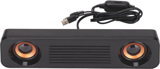 Draagbare Mini Soundbar met 360° Stereo en USB Voeding voor PC en Mobiele Apparaten