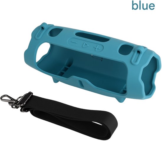 Draagbare softcase geschikt voor JBL Charge 6 speakers, geschikt om over de schouder of crossbody te dragen, blauwe verpakking. van Merkloos