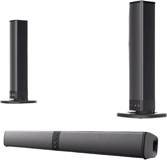 Draagbare Soundbar - Draadloze Luidspreker - Home Entertainment - Surround Stereo Geluid - 10 Meter Bereik - One Color