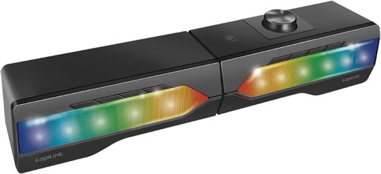 Draagbare Soundbar met Partyverlichting - 2-in-1 Gaming Speakersysteem met Bluetooth & Kabel van Merkloos
