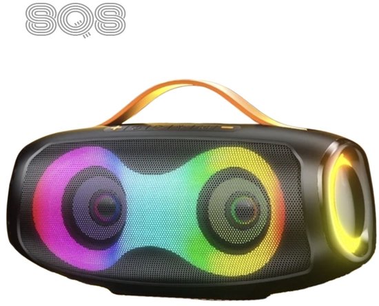 Draagbare speaker 60W- bluetooth-met krachtige bas, RGB-verlichting-HiFi-geluid van Merkloos