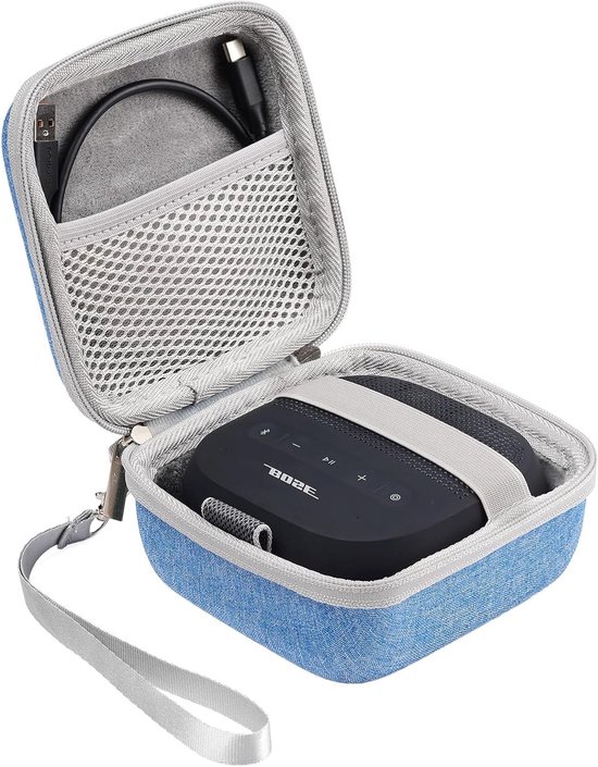 Draagbare Speaker Beschermhoes voor Bluetooth Geluidsapparaat - Ideaal voor Reizen en Bescherming (Blauw) van Merkloos