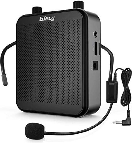 Draagbare spraakversterker met Bluetooth en headset van Clarvox