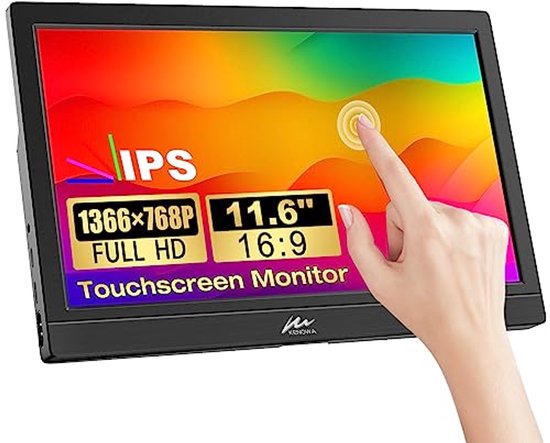 Draagbare Touchscreen Monitor 11,6 inch | HDR Extern Display met HDMI en USB Type-C