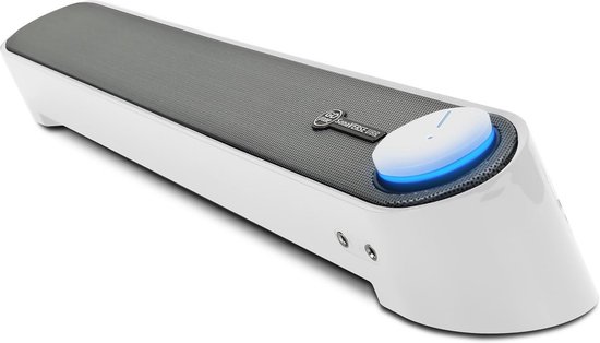 Draagbare USB Soundbar voor PC en Computer - Compacte 2.0 Stereo Speaker met Hoofdtelefoon Aansluiting