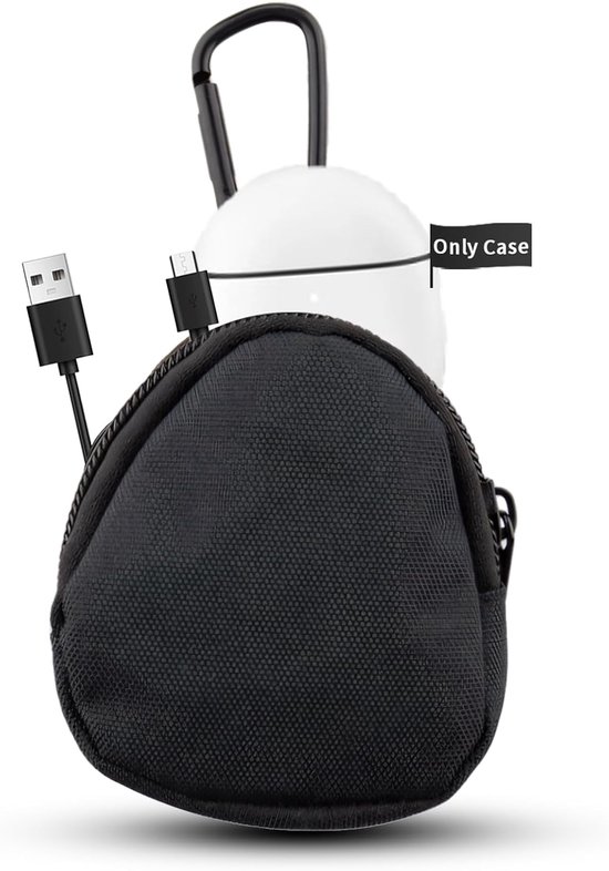 Draagtas voor Cambridge audio Melomania A100/TOZO NC20 Pro, draadloze hoofdtelefoon, EVA-opbergtas, schokbestendig, krasbestendig, eenvoudig te bedienen en te dragen, zwart