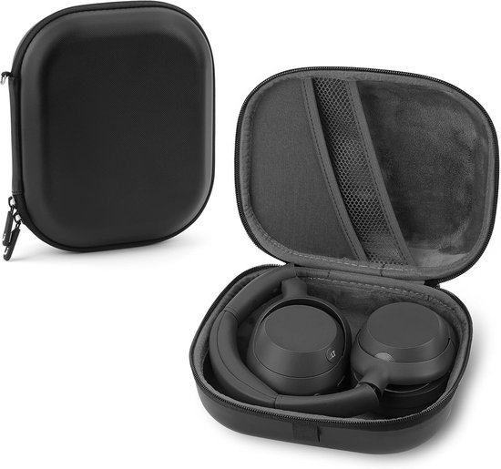draagtas voor hoofdtelefoons, compatibel met Sony WH-1000XM6, WH-1000XM4, WH-1000XM3, WH-XB910N, MDR-1000X en meer. Beschermende harde reistas met opbergvak voor kabel en oplader (zwart).