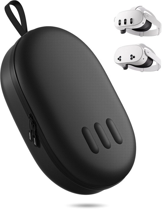 draagtas voor Meta Quest 3, compatibel met Oculus Quest 3 headset met Elite Strap, controllers en andere accessoires, opbergdoos met superieure bescherming voor reizen (zwart)
