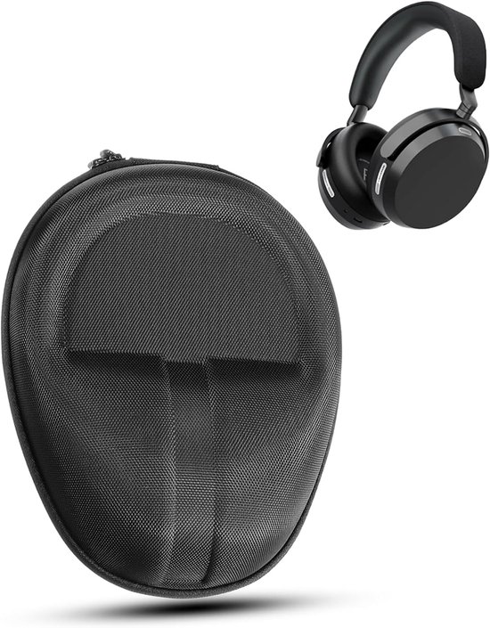 Draagtas voor Sennheiser Momentum 5 draadloze hoofdtelefoon, opbergtas van Oxford-weefsel, schokbestendig, krasbestendig, eenvoudig te gebruiken en te transporteren, zwart