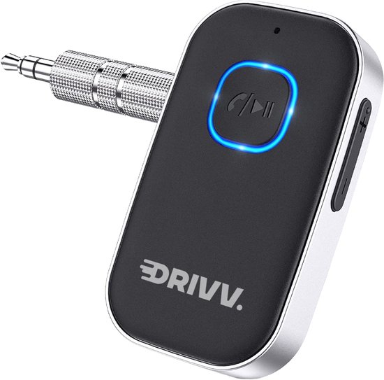 Drivv. Bluetooth Receiver - 16 uur draadloos - BT 5.0 - 3.5mm AUX - Bluetooth Ontvanger - Bluetooth Receiver Auto