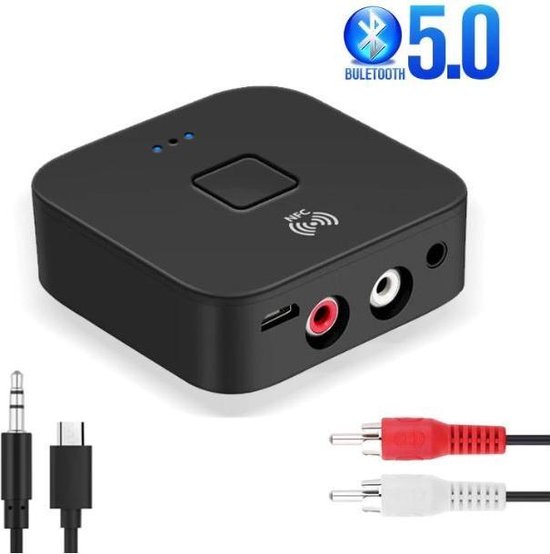 DrPhone DBR1 Bluetooth 5.0 + EDR/Class2 Ontvanger Draadloze Audio Ontvanger Adapter met NFC - A2DP/AVRCP/HFP voor Hoofdtelefoon/ Luidspreker / Auto / Stereo Home Audio System van DrPhone