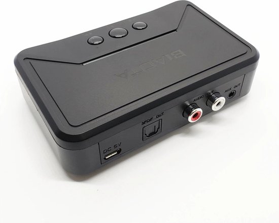 DrPhone DBR2 Draadloze Bluetooth 5.0 Audio Ontvanger met 3.5mm jack/ RCA / AUX / SPDIF Optische - HiFi Stereo Adapter - Zwart