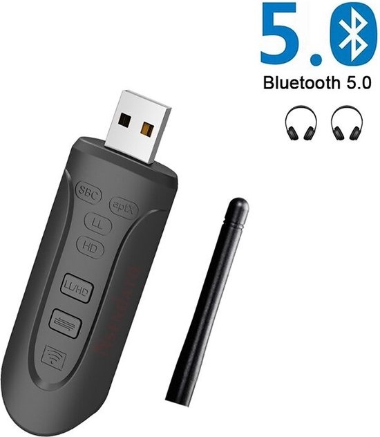 DrPhone SKYLINK E11 Audio ontvanger – RX / TX Bluetooth 5.0 – Tot 10M afstand – AptX LL / HD / Adaptive / aptX / SBC - USB – Plug and Play - Zwart van DrPhone