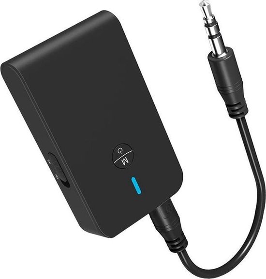 DrPhone SKYLINK mini – Wireless Audio Transmitter / Receiver - Bluetooth 5.0 – Zender & Ontvanger – 3 in 1 – RX / TX -Draadloze Adapter – Voor TV / PC - Zwart van Merkloos