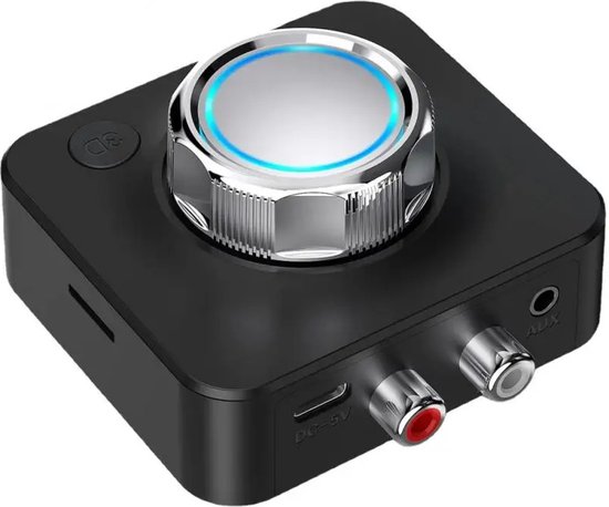 DrPhone Skylink6 Bluetooth 5.0 ontvanger 5.0 – 3D stereo - Draadloze adapter met MicroSD kaart/ RCA & 3.5mm aux Ingangen – Geschikt voor o.a stereo’s / auto / speaker etc - Zwart van DrPhone