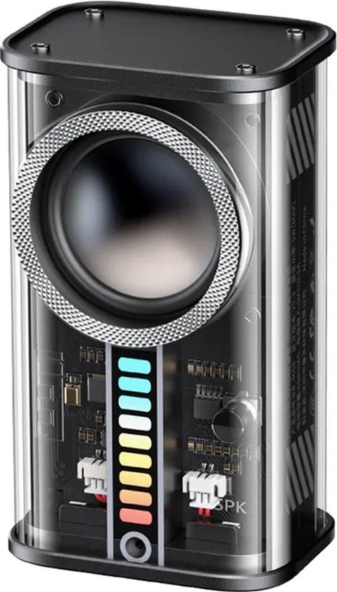 DrPhone SoundSphere - Bluetooth 5.3 Speaker - 3D Stereo Sound - 2 Device Interconnection – Draagbaar - 9D Powerfull Mega Bass – Zwart van DrPhone