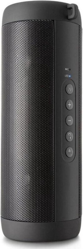 DrPhone T2 Pro – Draagbare Bluetooth Speaker – Bluetooth 5.0 - HD Gesprekken - IP5 Waterdicht – Zaklamp – 10 uur capaciteit – Eclipse Black van DrPhone