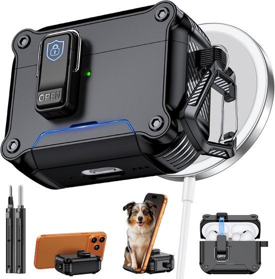 Dual-Lock Case Compatible with AirPods Pro 3 (Black)