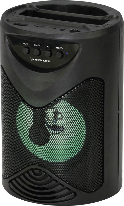 Dunlop TWS Bluetooth Speaker - Draadloze luidspreker - met LED-Licht - Telefoonhouder - FM-radio - 15 Watt van Dunlop