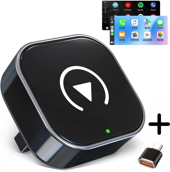 Dutchers® Carplay Dongle - Carplay Scherm - 2-in-1 Draadloze CarPlay - Auto Adapter geschikt voor Android & Apple - Plug & Play, Compact en Razendsnel van Merkloos