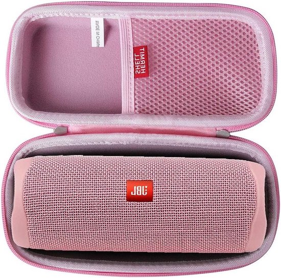 Duurzame EVA Reiskoffer voor Draagbare Bluetooth Speaker - Geschikt voor JBL Flip 5 (Roze) van Merkloos