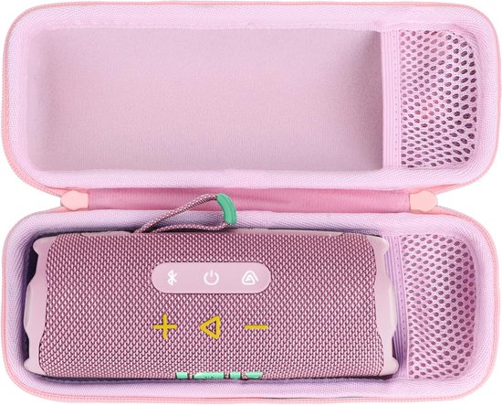 Duurzame Hard Case voor Waterdichte Draagbare Bluetooth Speaker - Geschikt voor JBL Flip 7/6/5/4 in Roze - Bescherming en Stijl van Merkloos