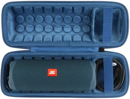 Duurzame Hard Travel Case voor Portable Bluetooth Speaker - Bescherming voor JBL Flip 7/6/5 en Flip Essential - Zwart/Blauw van Merkloos