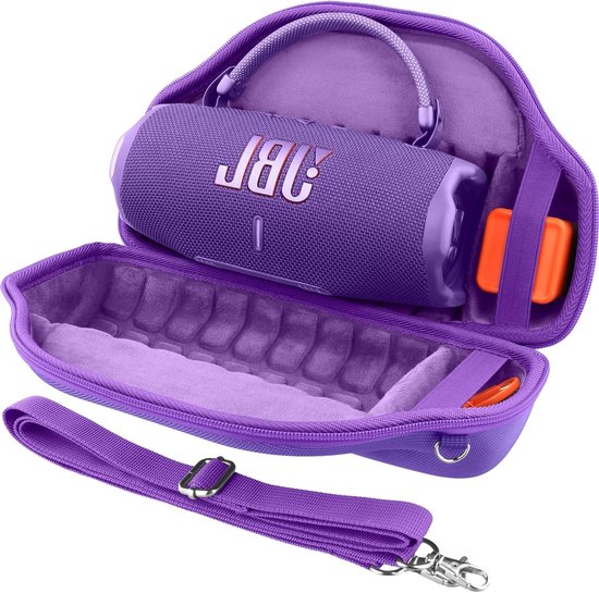 Duurzame Hardcase voor JBL Charge 6, Beschermende Tas voor Draagbare Bluetooth Speaker met Afneembare Schouderriem