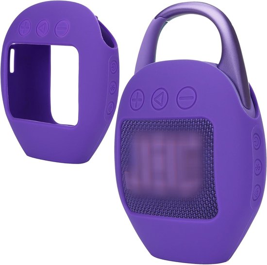 Duurzame silicone hoes voor JBL Clip 5 - Bescherming voor draagbare Bluetooth speaker in paars van Merkloos