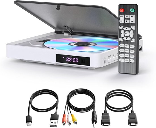 Dvd Speler - Cd Speler - Films Kijken - Regio Vrij - 1080P - Wit