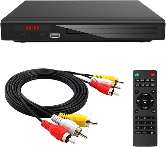 Dvd-speler - Cd-speler - Films Kijken - Regiovrij - 22.3 x 19.3 x 4.5 cm - Zwart