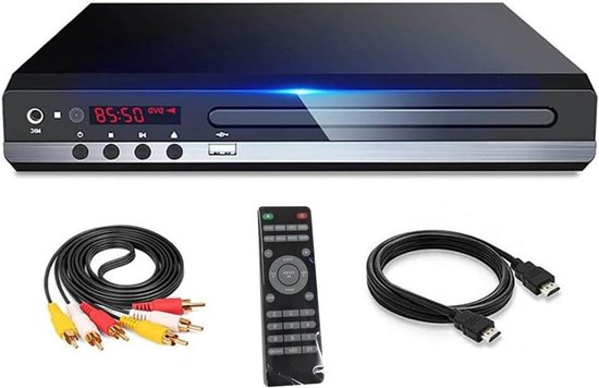 Dvd-speler - Cd-speler Mediaspeler - Thuisbioscoop - Ingebouwde USB-poort - 1080P HD - Zwart