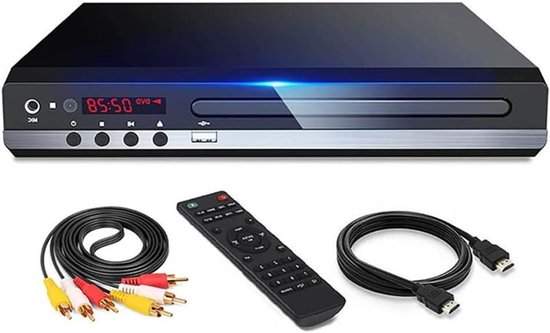 Dvd Speler - Cd Speler - Thuisbioscoop Ervaring - Regio Vrij - 25 x 24 x 6 cm - Zwart
